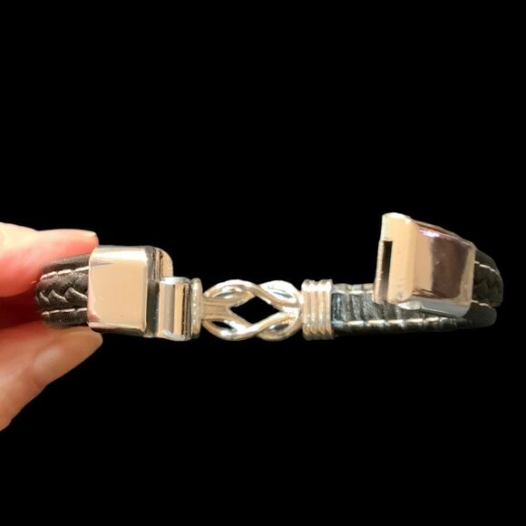 To My Grandson Faux Lthr Bracelet for Men Grandmother Grandson Forever Bracelet - Picture 9 of 14